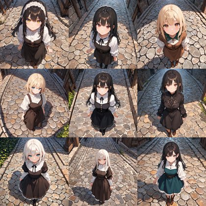 Nova Anime XL v11.0 - 俯瞰、上から見下ろした視点でキャラクターを表現するプロンプト、画像生成結果:画像3