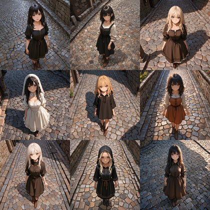 PlantMilk Walnut - 俯瞰、上から見下ろした視点でキャラクターを表現するプロンプト、画像生成結果:画像10