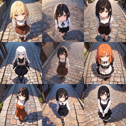 Squizoid v3.0 - 俯瞰、上から見下ろした視点でキャラクターを表現するプロンプト、画像生成結果:画像8