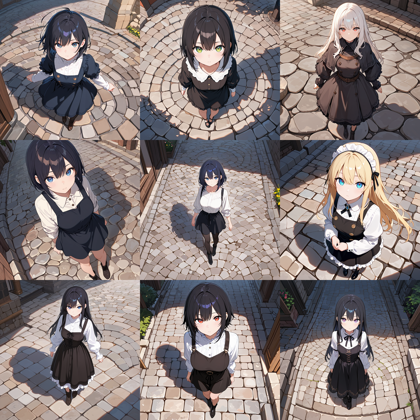 WAI-NSFW-Illustrious v15.0 - 俯瞰、上から見下ろした視点でキャラクターを表現するプロンプト、画像生成結果:画像2