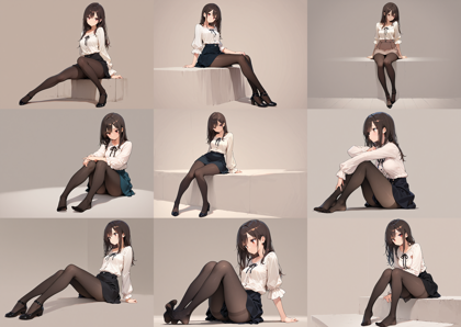 7th anime XL-IL B - パンティストッキング (パンスト) を表現するプロンプト、画像生成結果:画像6