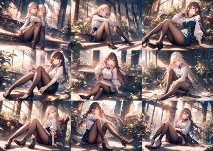 Animagine XL 4.0 opt - パンティストッキング (パンスト) を表現するプロンプト、画像生成結果:画像3