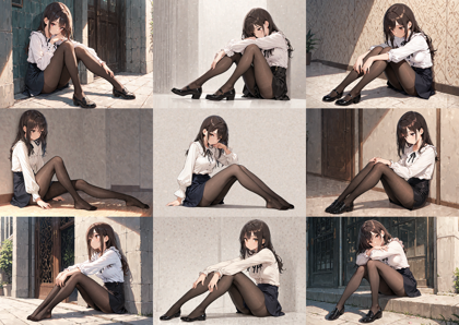 Nova Anime XL v13.0 - パンティストッキング (パンスト) を表現するプロンプト、画像生成結果:画像2
