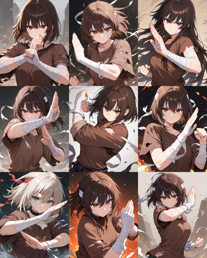 WAI-NSFW-illustrious-SDXL v15.0 - 包帯で巻かれたコスチュームを表現するプロンプト、画像生成結果:画像1