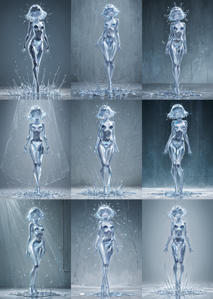 PlantMilk Walnut - 石化したキャラクター（石像化）を表現するプロンプト、画像生成結果:画像11