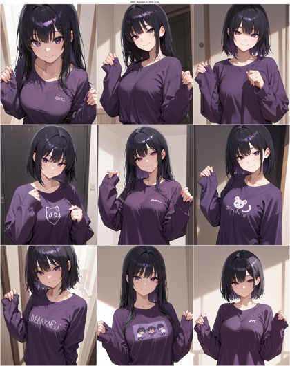 REED_Illustration_IL_SDXL v6.0IL - 袖、袖口をつまんでいるポーズを表現するプロンプト、画像生成結果:画像7