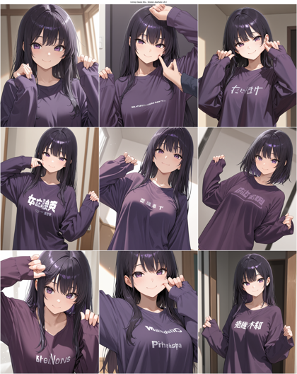 Unholy Desire Mix - Sinister Aesthetic v8.0 - 袖、袖口をつまんでいるポーズを表現するプロンプト、画像生成結果:画像5