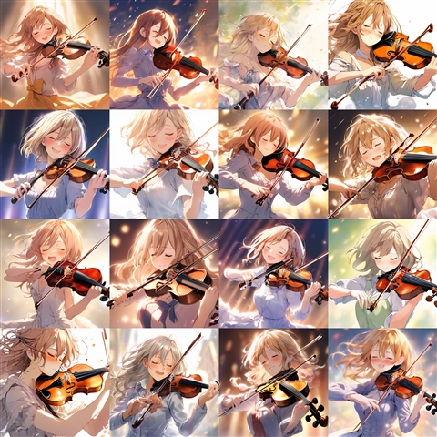 バイオリンを弾くプロンプト・画像生成結果:画像11