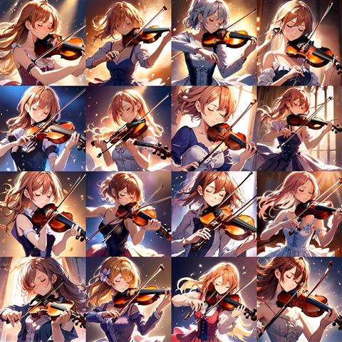 バイオリンを弾くプロンプト・画像生成結果:画像13