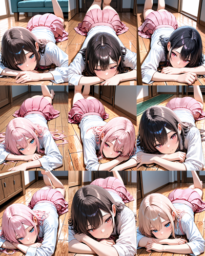 JANKU v4.0a - うつ伏せのポーズを生成するプロンプト、画像生成結果:画像11