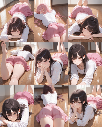 Prefect Illustrious v2.0p - うつ伏せのポーズを生成するプロンプト、画像生成結果:画像12
