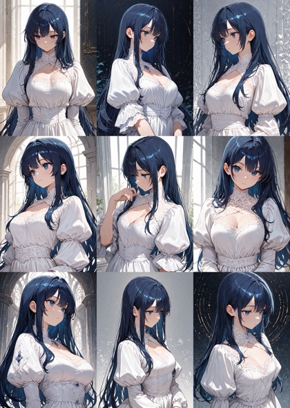 Nova Anime XL v12.5 - 肩の部分が膨らんでいる袖を表現するプロンプト、画像生成結果:画像2