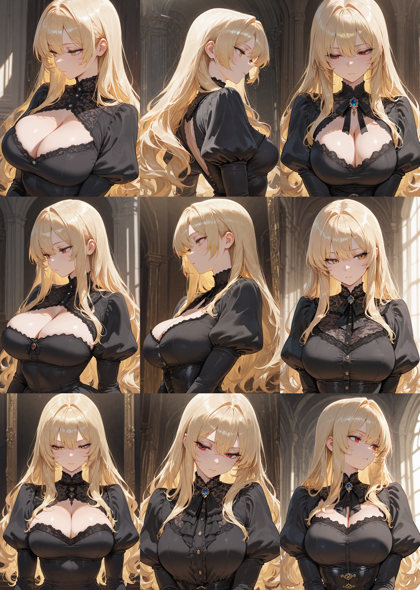 Prefect illustrious XL v4.0 - 肩の部分が膨らんでいる袖を表現するプロンプト、画像生成結果:画像9