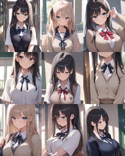 WAI-NSFW-Illustrious v15.0 - 制服やドレスの胸元のリボン、ネクタイの形状を表現するプロンプト、画像生成結果:画像6