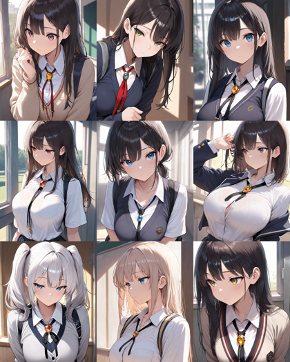 WAI-NSFW-Illustrious v15.0 - 制服やドレスの胸元のリボン、ネクタイの形状を表現するプロンプト、画像生成結果:画像13