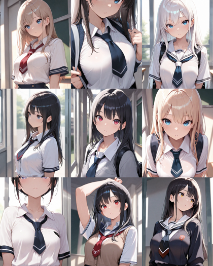 WAI-NSFW-Illustrious v15.0 - 制服やドレスの胸元のリボン、ネクタイの形状を表現するプロンプト、画像生成結果:画像19