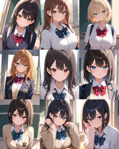 WAI-NSFW-Illustrious v15.0 - 制服やドレスの胸元のリボン、ネクタイの形状を表現するプロンプト、画像生成結果:画像1