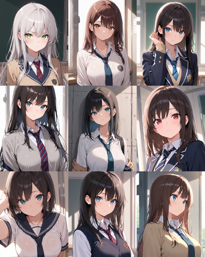 Hassaku XL v3.1 - 制服やドレスの胸元のリボン、ネクタイの形状を表現するプロンプト、画像生成結果:画像18