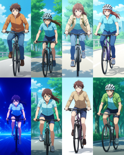 自転車に乗るプロンプト、画像生成結果:画像15