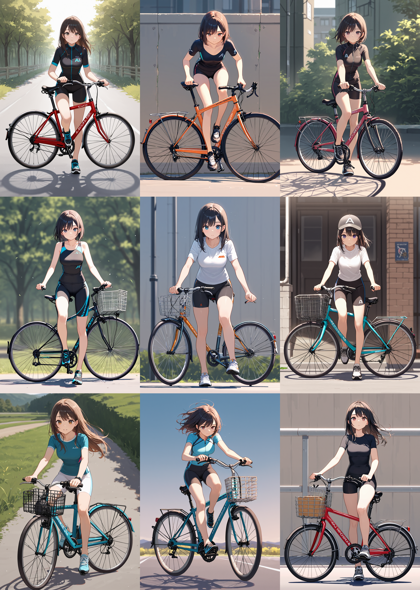 WAI-NSFW-Illustrious v14.0 - 自転車に乗るプロンプト、画像生成結果:画像7