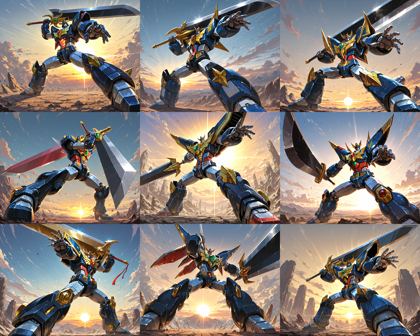 7th anime XL-IL A - ロボットがかっこよく立つシーンを表現するプロンプト、画像生成結果:画像9