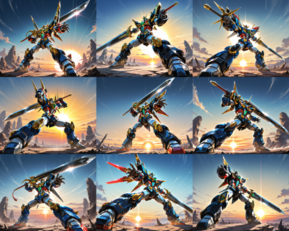 AlcAI - AnimeHaven Elysium - v10 - ロボットがかっこよく立つシーンを表現するプロンプト、画像生成結果:画像12