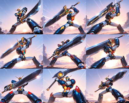 Anime ArtFlow Illustrious v3.0 - ロボットがかっこよく立つシーンを表現するプロンプト、画像生成結果:画像14