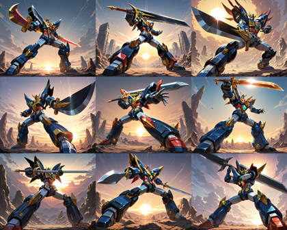 Blafbastic Illustrious Mix v3.0 - ロボットがかっこよく立つシーンを表現するプロンプト、画像生成結果:画像20