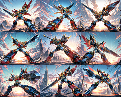 CatPony-Dark Ani-il v3 - ロボットがかっこよく立つシーンを表現するプロンプト、画像生成結果:画像23