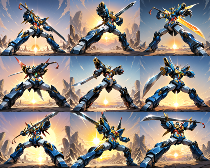 FiaMix Illustrious-XL v2.90 - ロボットがかっこよく立つシーンを表現するプロンプト、画像生成結果:画像26