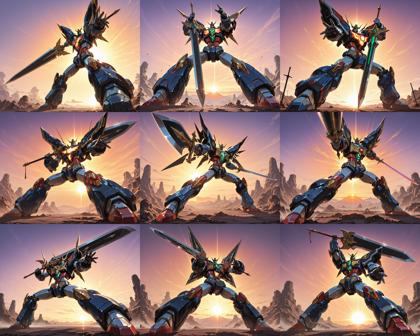 FlareDiffusion v17 - ロボットがかっこよく立つシーンを表現するプロンプト、画像生成結果:画像27