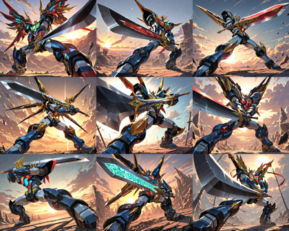 Indigo Furry Mix XL NoobAI EPS X 10 - ロボットがかっこよく立つシーンを表現するプロンプト、画像生成結果:画像33