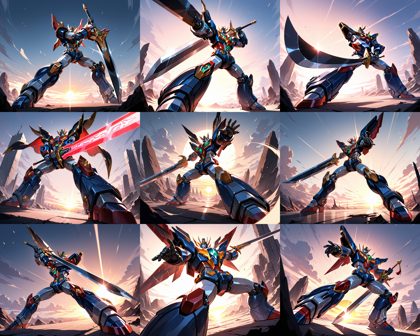 JANKU v6 - ロボットがかっこよく立つシーンを表現するプロンプト、画像生成結果:画像6