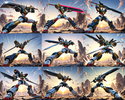 Kawaii Realistic Manga IL Mix v0.2 - ロボットがかっこよく立つシーンを表現するプロンプト、画像生成結果:画像35