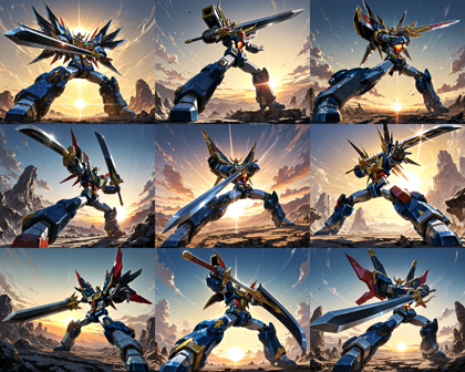 Plant Milk Walnut - ロボットがかっこよく立つシーンを表現するプロンプト、画像生成結果:画像44