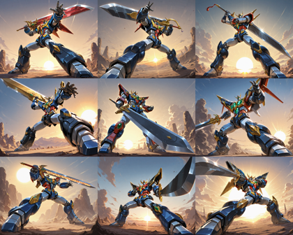 Prefect illustrious XL v4.0 - ロボットがかっこよく立つシーンを表現するプロンプト、画像生成結果:画像5