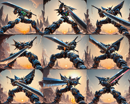 RIN CyberAnime v2.0 - ロボットがかっこよく立つシーンを表現するプロンプト、画像生成結果:画像47