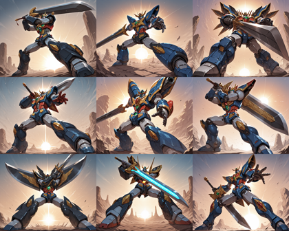 SakuraSakumaMix IL7 - ロボットがかっこよく立つシーンを表現するプロンプト、画像生成結果:画像48