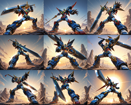 UmetanaMix V2 v1.30 - ロボットがかっこよく立つシーンを表現するプロンプト、画像生成結果:画像54