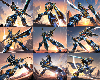 yoiko style model v2.0 - ロボットがかっこよく立つシーンを表現するプロンプト、画像生成結果:画像56