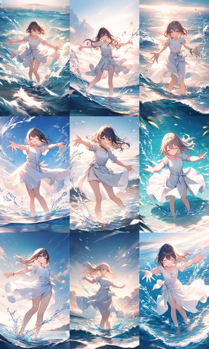 Animagine XL 4.0 opt - スカートをまくり縛るシーンを表現するプロンプト、画像生成結果:画像3