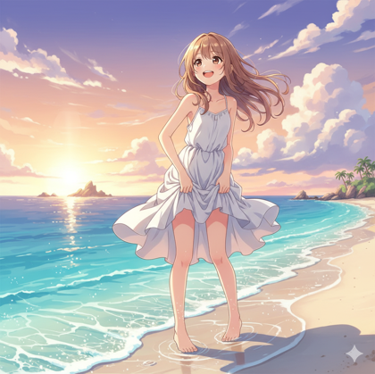 スカートをまくり縛るシーンを表現するプロンプト、画像生成結果:画像6