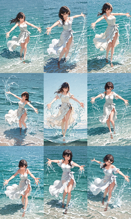 Nova Anime XL v12.0 - スカートをまくり縛るシーンを表現するプロンプト、画像生成結果:画像2