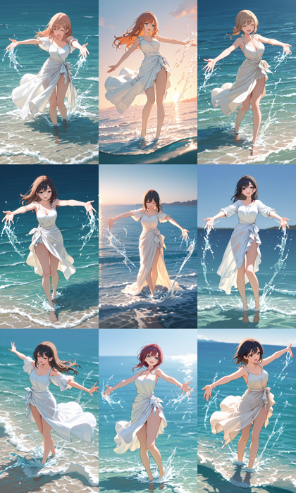 WAI-NSFW Illustrious v15.0 - スカートをまくり縛るシーンを表現するプロンプト、画像生成結果:画像1