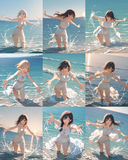 WAI-NSFW-illustrious-SDXL v15.0 - スカートをまくり縛るシーンを表現するプロンプト、画像生成結果:画像7