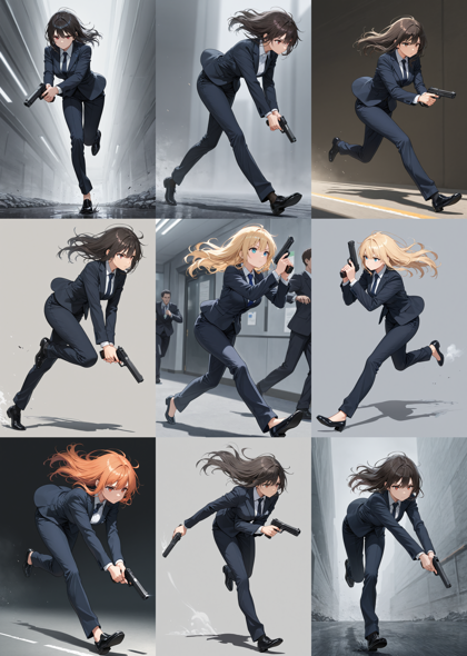 Unholy Desire Mix - Sinister v7.0 - 銃を下に向けて走るポーズを表現するプロンプト、画像生成結果:画像9