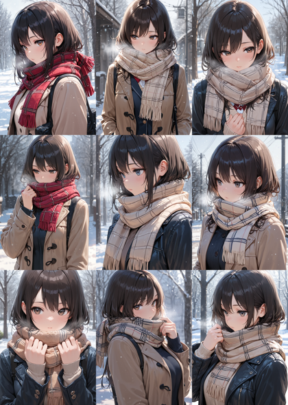 7th anime XL-IL A - マフラーを表現するプロンプト、画像生成結果:画像4