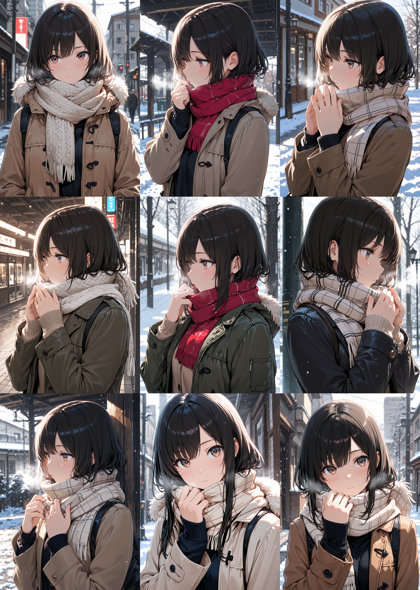 AlcAI - AnimeHaven Awakening - v30 - マフラーを表現するプロンプト、画像生成結果:画像5