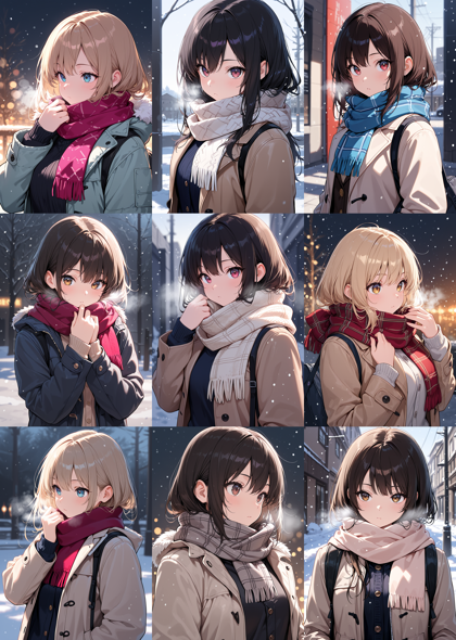 Ikastrious v17.2 - マフラーを表現するプロンプト、画像生成結果:画像7