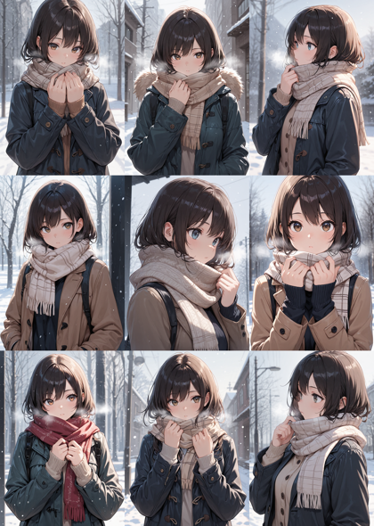 Nova Anime XL v14.0 - マフラーを表現するプロンプト、画像生成結果:画像2